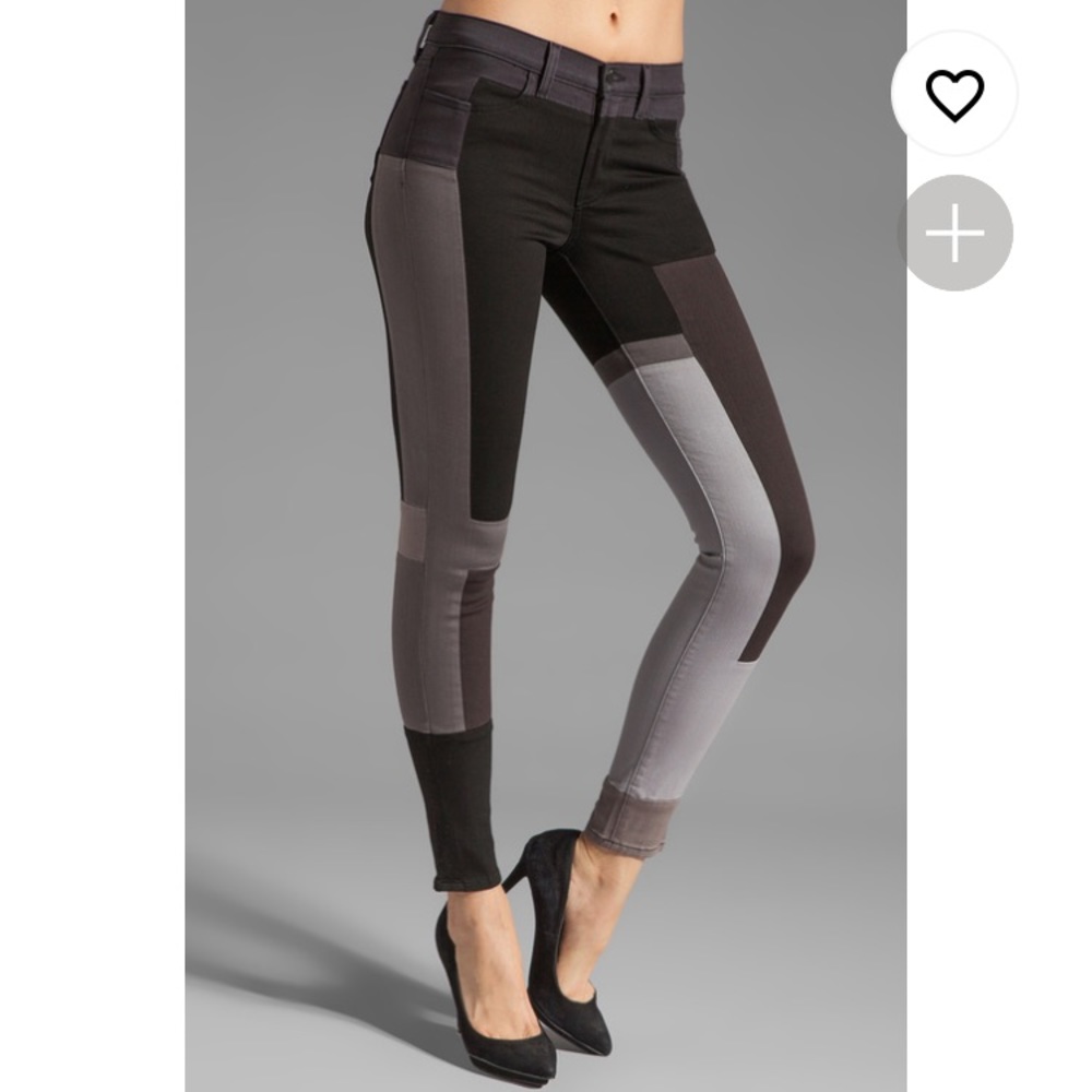 J brand color block jeans